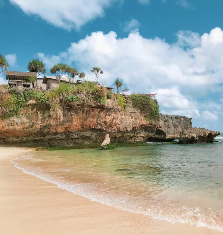 Pantai Watu Kodok Gunungkidul Masih Sangat Alami